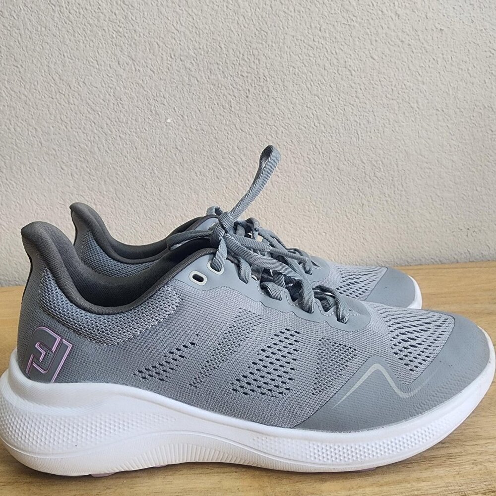 FootJoy FJ Flex Golf Shoes Womens Size 7 Gray Spikeless Mesh Lightweight 95766